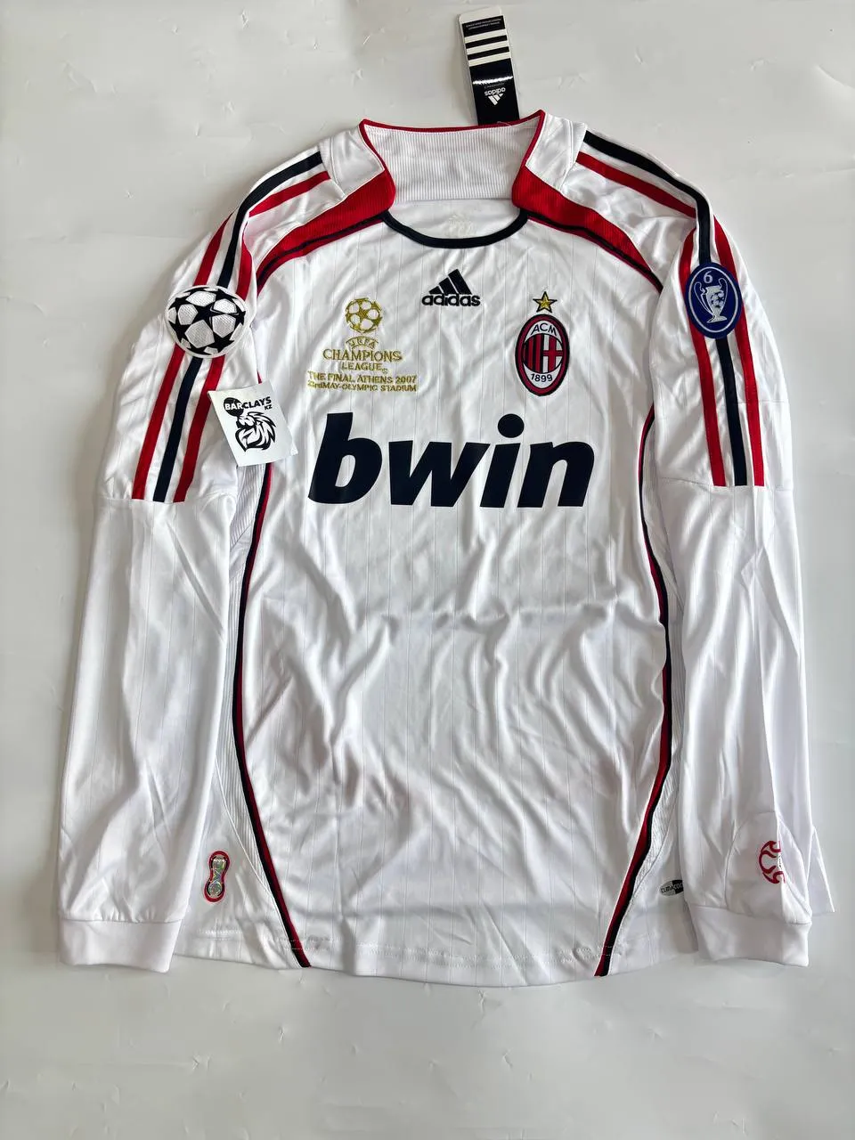 Image of Ac Milan 6-7 Away Kit Full Sleeves Retro