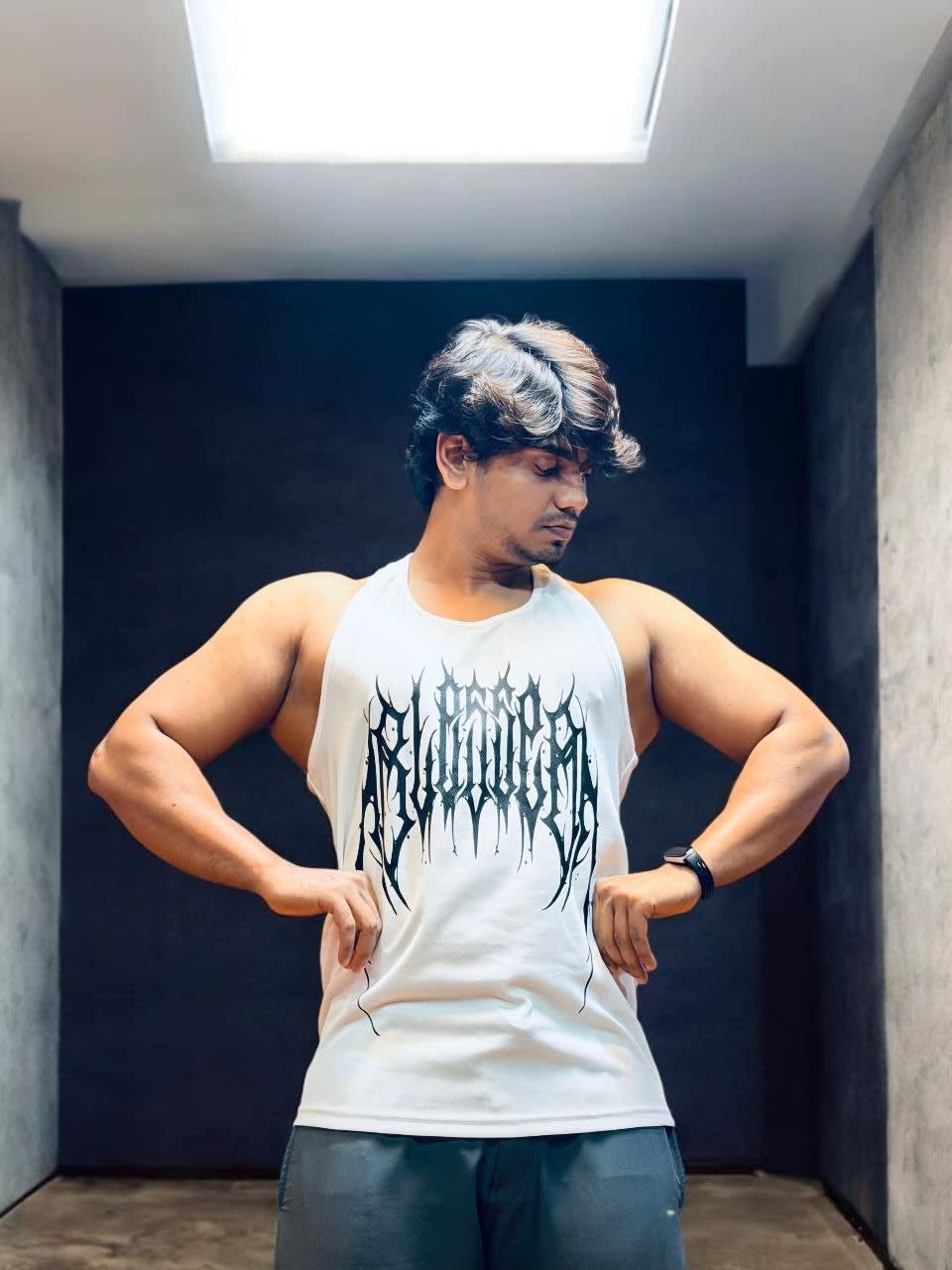 Image of Gym Tank Top | Black on White
