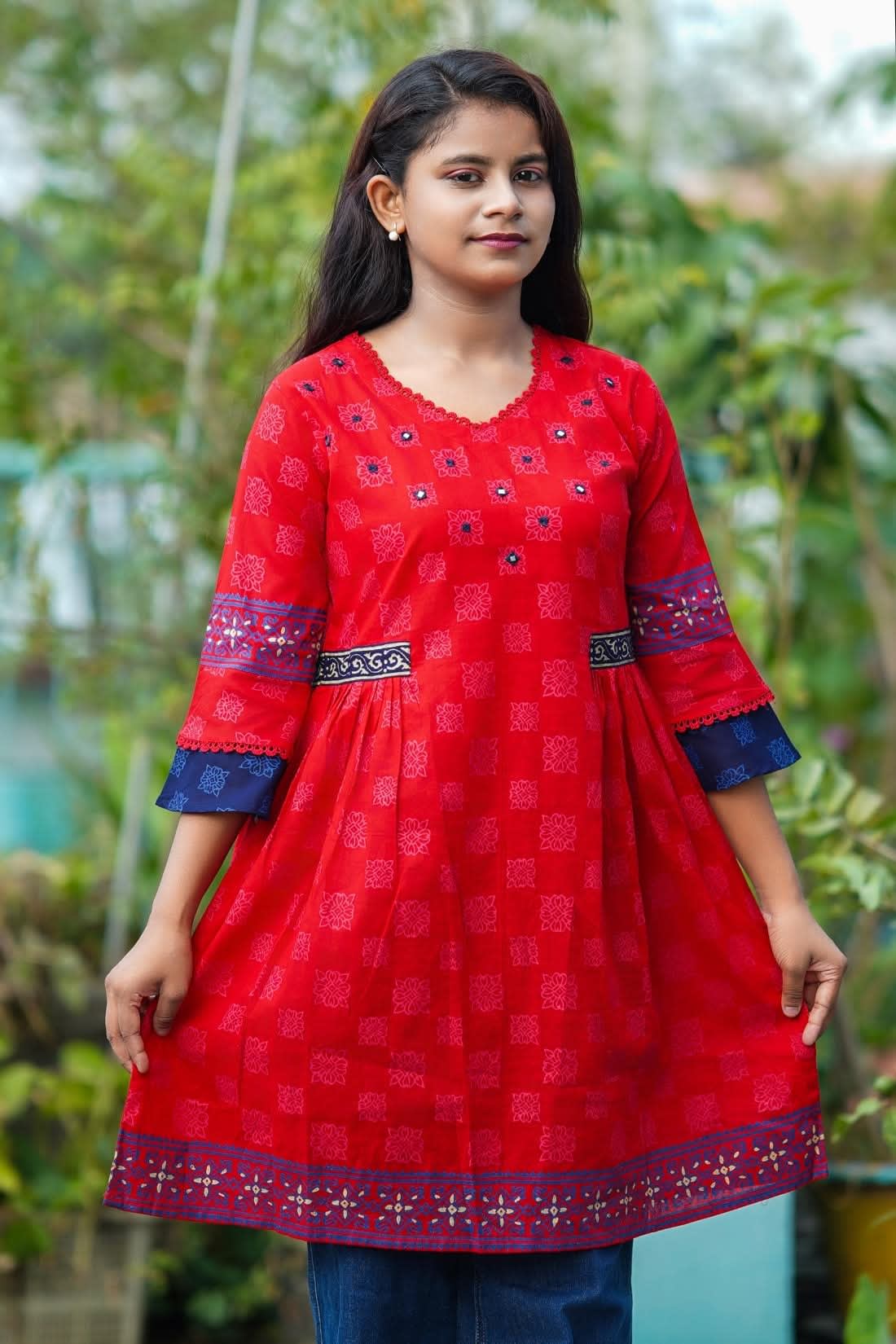 Image of Stylish short Designer Kurti for Women – Trendy Ethnic Fashion Collection