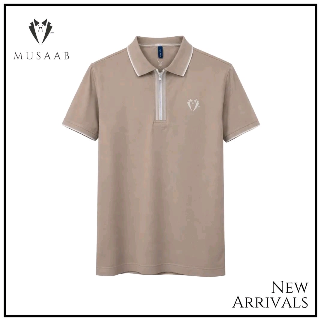 Image of Men’s Premium Beige Polo T-Shirt